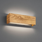 Hotelbeleuchtung LED Wandleuchte, Holz, Switch Dimmer, Memory-Funktion, OSRAM, 37 cm x 11 cm, Schlafzimmerbeleuchtung, Café Wandbeleuchtung, Treppenhauslicht, Flurbeleuchtung