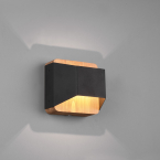 Hotelzimmerbeleuchtung LED Wandleuchte, Up-Down-Beleuchtung, Switch Dimmer, OSRAM, 12 cm x 12 cm, Treppenhaus Wandleuchte, Café Wandleuchte, Flurbeleuchtung für die Wand, Praxis Wandlampe, Esszimmer Dekowandleuchte