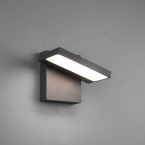 Terrassenbeleuchtung Außen LED Wandleuchte, Anthrazit, Rechteckig, Schwenkbar, IP54, 15 cm x 12 cm, Fassadenbeleuchtung, Hotel Außen Wandleuchte, Mauerbeleuchtung, Hofbeleuchtung, Restaurant Außenleuchte, Türeingangsbeleuchtung