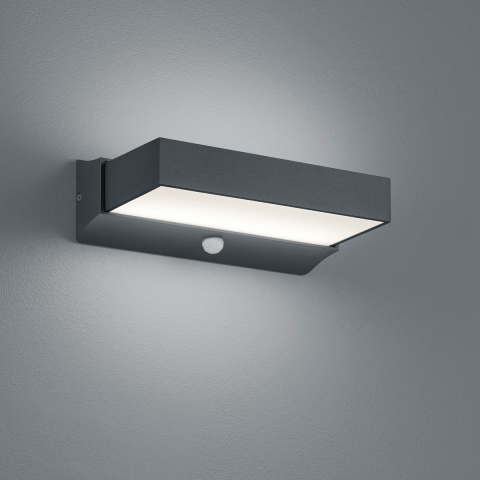 Terrassenbeleuchtung LED Aussen Wandleuchte, Rechteckig, Bewegungssensor, Up-Down-Licht, IP54, 23 cm x 7 cm, Mauerbeleuchtung, Fassadenbeleuchtung, Eingangsbeleuchtung, Hauseingangslicht, Gartenwegbeleuchtung, Hofbeleuchtung