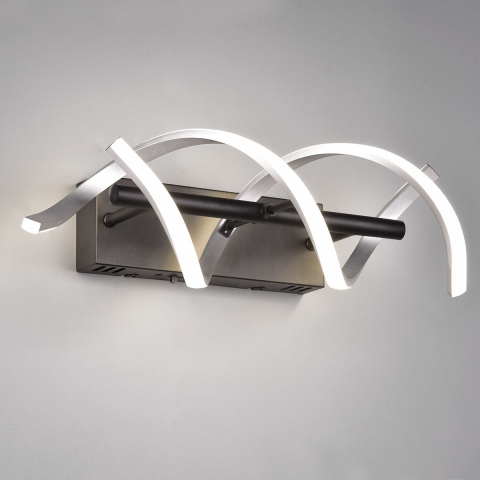 Hotelzimmerbeleuchtung LED Wandleuchte, Farbwechsler, Switch Dimmer, Spirale, 47 cm x 13 cm, Cafébeleuchtung, Flurbeleuchtung, Dielenbeleuchtung, Restaurant Wandbeleuchtung, Praxis Wandlicht, Wartezimmer Wandlampe