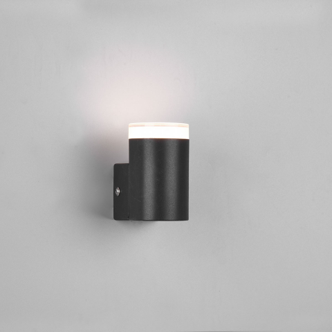 Terrassenbeleuchtung LED Aussen Wandleuchte, Schwarz, Weiss, Schlicht, IP44, 8 cm x 5 cm, Fassadenbeleuchtung, Türeingangsbeleuchtung, Eingangslicht, Hofbeleuchtung, Outdoor Wand Wegbeleuchtung