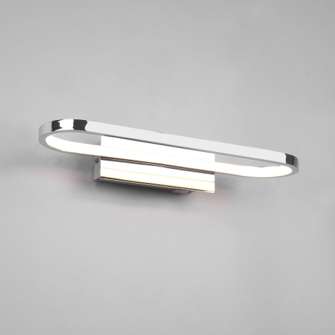 Balkonbeleuchtung Moderne LED Bad Wandleuchte, Chrom, Schalter, IP44, 40 cm x 14 cm, Fassadenbeleuchtung, Mauerbeleuchtung, Badbeleuchtung, Verandabeleuchtung, Duschleuchte, Hausflurbeleuchtung, Wegbeleuchtung, Restaurant Wandleuchte