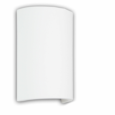 Applique LED, plâtre, blanc, à peindre, lumière up-down, 16 cm x 10 cm, éclairage de chambre d'hôtel, éclairage de couloir, applique murale pour cage d'escalier, applique murale pour hall d'entrée, éclairage de salle d'attente, applique murale pour cabinet médical, éclairage mural pour hôtel, éclairage intérieur, éclairage résidentiel, IP20