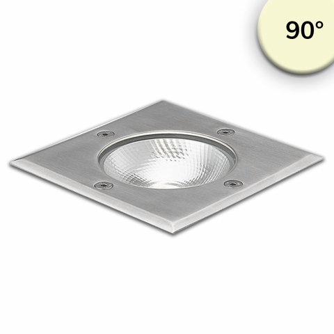Einfahrtsbeleuchtung LED Boden Einbaustrahler, Quadratisch, Rund, IP67, 13 cm x 13 cm, Wegbeleuchtung, Gartenbeleuchtung, Verandabeleuchtung, Terrassen Einbauleuchte, Gartenwegeinbauleuchte, Outdoorleuchte
