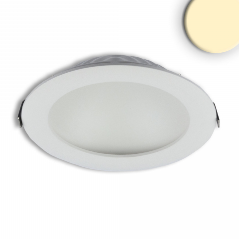 Hotelzimmerbeleuchtung LED Einbaustrahler, Rund, Aludruckguss, Weiß, Trafo, 17 cm Ø, Restaurant Deckenleuchte, Flurbeleuchtung, Dielenleuchte, Wohnraumbeleuchtung, Innenraumleuchte, Ladenlokalleuchte, Geschäftsbeleuchtung, Küchenleuchte