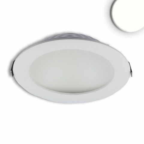 LED Einbauleuchte, Rund, Indirektes Licht, Weiss, 17 cm Durchmesser, Supermarktbeleuchtung, Küchen Einbaustrahler, Hotel Deckenspot, Restaurant Einbaustrahler, Café Einbauspot, Wartezimmerleuchte, Praxis Deckenstrahler, Innenraumbeleuchtung, Wohnraumbeleuchtung, IP20