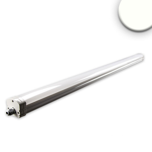 Éclairage de bâtiments, éclairage industriel, éclairage de halls, éclairage extérieur, éclairage de garages, éclairage d'ateliers Éclairage linéaire extérieur à LED, blanc, plastique, allongé, 4000K, IP65, 130 cm x 6 cm