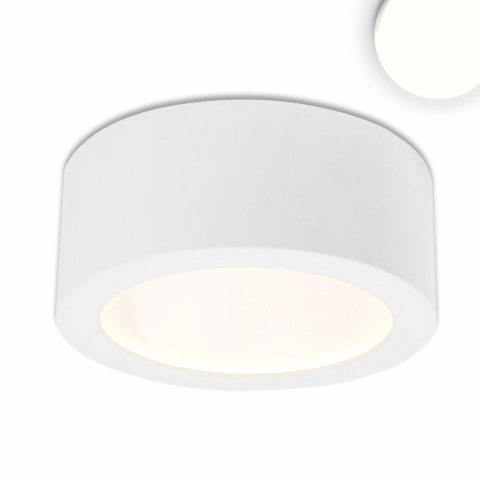 Hotelbeleuchtung LED Aufbauleuchte, Weiss, Aluminium, Rund, 4000 Kelvin, 11 cm Durchmesser, Praxisbeleuchtung, Wartezimmerlampe, Caféleuchte, Innenraumbeleuchtung, IP20