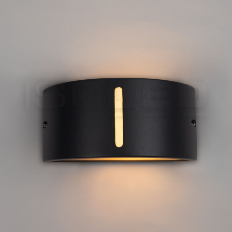 Aussen Wandleuchte, Halbrund, Up-and-Down Licht, Anthrazit, IP54, 25 cm x 14 cm, Eingangsbeleuchtung, Fassadenbeleuchtung, Türeingangsleuchte, Mauerbeleuchtung, Hofleuchte, Balkon Wandleuchte, Verandawandlampe, Terrassenwandleuchte, Outdoorleuchte, Wegbeleuchtung, Hotelaussenwandlampe, Restaurantaussenbeleuchtung