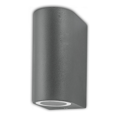 Außen Wandleuchte, Up-and-Down Beleuchtung, Anthrazit, IP54, 15 cm Höhe, Verandabeleuchtung, Balkon Wandleuchte, Fassadenleuchte, Hausfassadenbeleuchtung, Hotel Außenlampe, Raucherbereichsleuchte, Outdoorleuchte