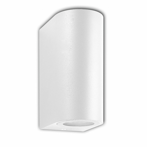 Éclairage de balcon, éclairage de terrasse, éclairage de restaurant, éclairage de cour, éclairage de façade, éclairage d'hôtel, éclairage de garage Applique murale extérieure, blanc, aluminium, IP54, lumière up-down, hauteur 15 cm