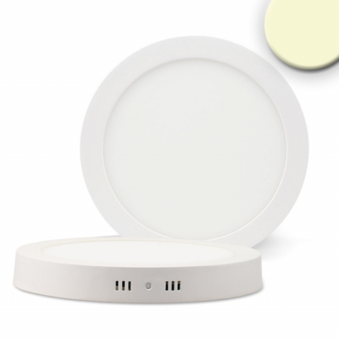 LED Deckenleuchte, Weiß, Rund, Flach, Dimmbar, IP42, 30 cm Ø, Kantinenbeleuchtung, Flurbeleuchtung, Treppenhausbeleuchtung, Gangleuchte, Kammerbeleuchtung, Balkon Deckenleuchte, Terrassenbeleuchtung, Veranda Deckenlicht