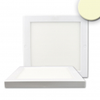LED Deckenleuchte, Modern, Quadrat, Slim, Weiß, IP52, 22 cm x 22 cm, Ladenbeleuchtung, Büro Deckenlampe, Flurbeleuchtung, Balkon Deckenlampe, Terrassenleuchte, Verandadeckenleuchte, Eingangsleuchte, Treppenhausbeleuchtung, Küchen Deckenlicht, Outdoorleuchte, Innenleuchte