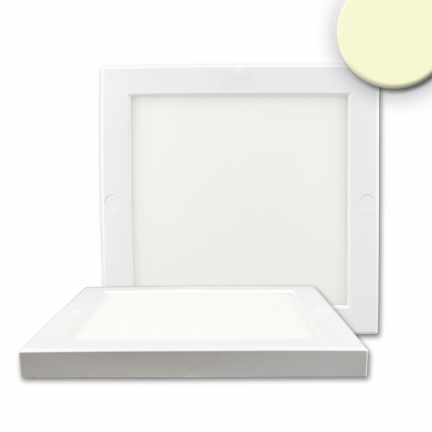 LED Deckenleuchte, Modern, Quadrat, Slim, Weiss, IP52, 22 cm x 22 cm, Ladenbeleuchtung, Büro Deckenlampe, Flurbeleuchtung, Balkon Deckenlampe, Terrassenleuchte, Verandadeckenleuchte, Eingangsleuchte, Treppenhausbeleuchtung, Küchen Deckenlicht, Outdoorleuchte, Innenleuchte