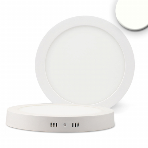 LED Deckenleuchte, Rund, Weiss, Dimmbar, IP42, 4000 Kelvin, 30 cm Ø, Flurbeleuchtung, Hotel Deckenleuchte, Saalleuchte, Aussen Deckenleuchte, Balkon Deckenlampe, Terrassenbeleuchtung, Wartezimmerleuchte, Praxis Deckenleuchte, Innenraumbeleuchtung, Wohnraumbeleuchtung, IP20