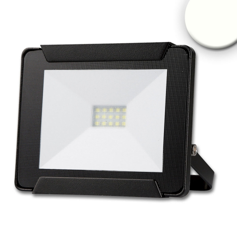 Baustellenbeleuchtung, Gartenbeleuchtung, Gebäudebeleuchtung, Grundstücksbeleuchtung, Festbeleuchtung LED Aussen Scheinwerfer, Rechteckig, Schwarz, IP65, 4000 Kelvin, 14 cm x 13 cm