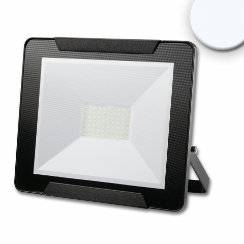Éclairage de parc, éclairage d'objet, projecteur LED d'extérieur, noir, aluminium moulé, rectangulaire, 6500 Kelvin, IP65, 25 cm x 23 cm, éclairage de jardin, éclairage fixe, éclairage de cour, éclairage de véranda, éclairage de terrasse, éclairage de fête, éclairage de camping