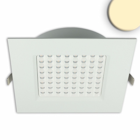 Luminaire LED encastré, carré, gradation externe, réduction de l'éblouissement, IP54, 23 cm x 23 cm, éclairage de bureau, éclairage de bureau, éclairage encastré de salle d'attente, spot encastré de cabinet médical, éclairage de musée, éclairage de restaurant, éclairage de couloir, éclairage de corridor, plafonnier extérieur, éclairage intérieur, éclairage domestique