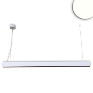 Bürobeleuchtung, Praxisbeleuchtung, Arbeitsplatzbeleuchtung, Grossraumbürobeleuchtung, Konferenzraumbeleuchtung, LED Pendelleuchte, Dimmbar, Silber, Aluminium, IP42, 118 cm Länge