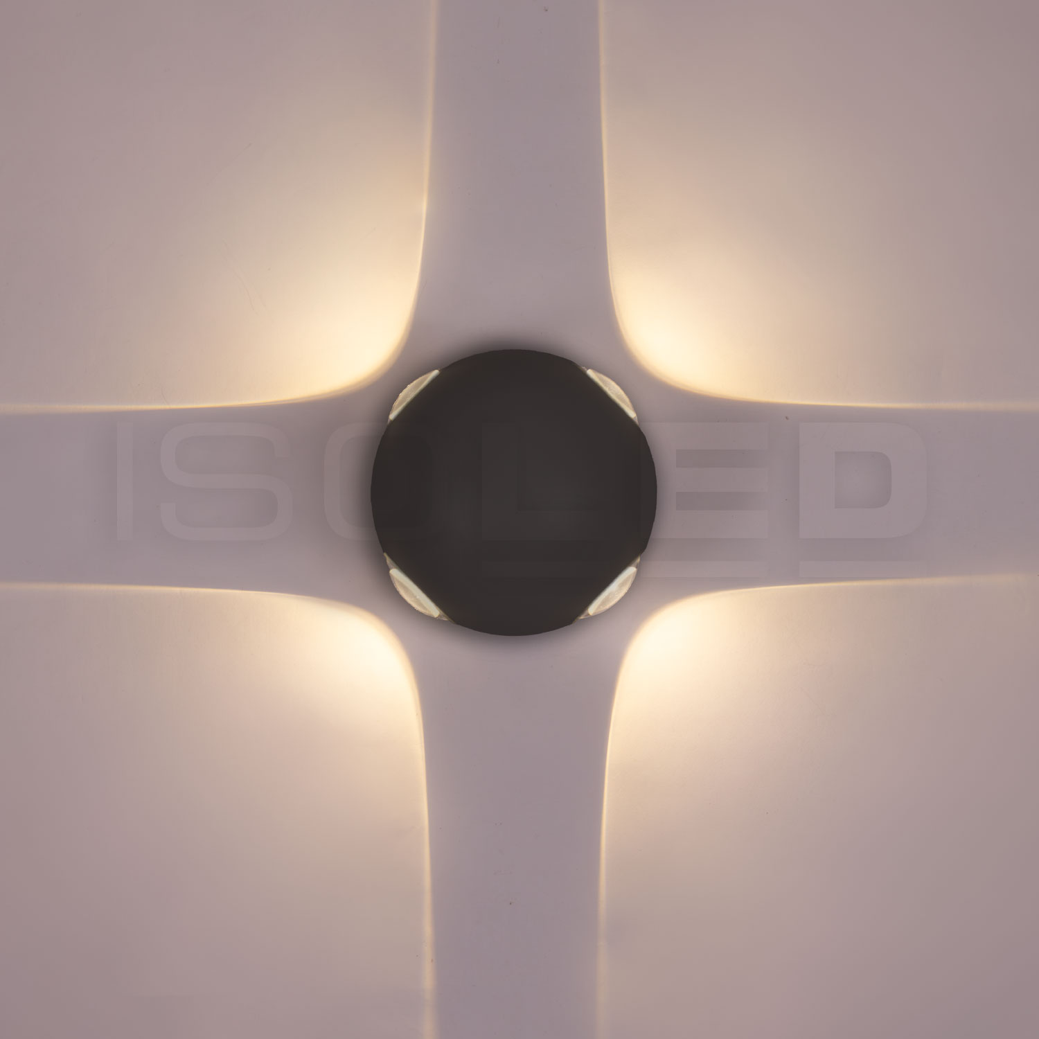 Balkonbeleuchtung, Terrassenbeleuchtung, Eingangstürbeleuchtung, Fassadenbeleuchtung, LED Außen Wandleuchte, Schwarz, Aluminium, IP54, Rund, 11 cm Ø