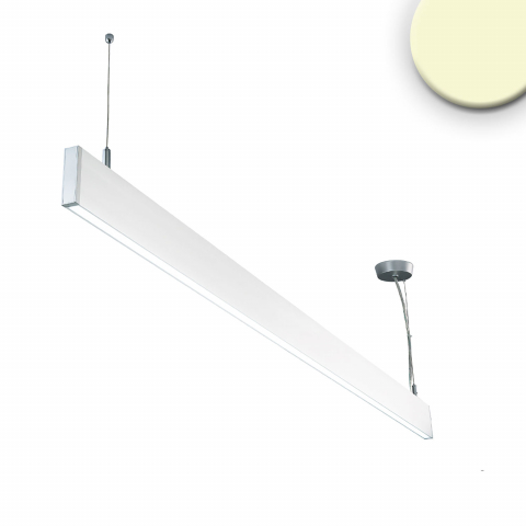 Bürobeleuchtung, Bibliotheksbeleuchtung, Praxisbeleuchtung, LED Pendelleuchte, Aluminium, Linear, Up-and-Down, IP42, 120 cm Länge, Grossraumbürobeleuchtung, Konferenzraumbeleuchtung