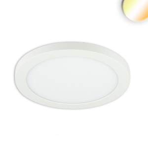 Éclairage d'école, éclairage de couloir, éclairage encastré, éclairage de cuisine, éclairage d'hôtel, spots LED encastrés, aluminium, blanc, rond, IP44, 14 cm Ø, éclairage de musée, éclairage de cage d'escalier, éclairage de balcon, éclairage de terrasse