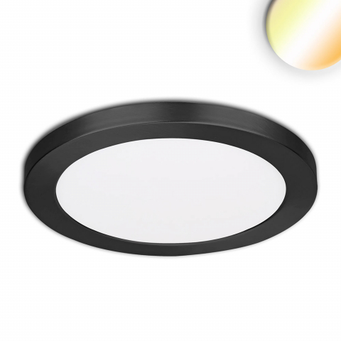 LED Aussen Einbauleuchte, Aufbauleuchte, Flach, ColorSwitch, CCT, IP44, 22 cm Ø