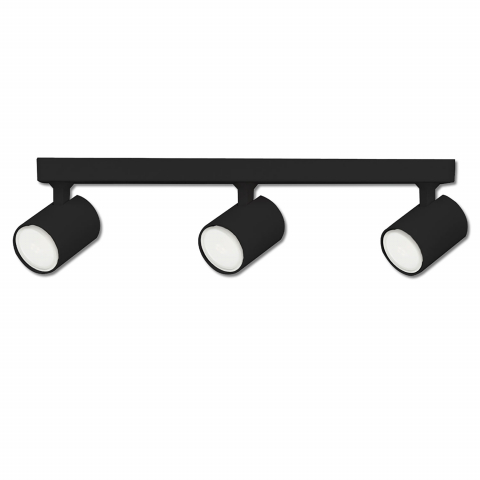 Küchenbeleuchtung, Bürobeleuchtung, Flurbeleuchtung, Gästehausbeleuchtung, Ferienwohnungsbeleuchtung, Küchenbeleuchtung Deckenleuchte, Wandleuchte, 3er Strahler, Verstellbar, Schwarz, 45 cm x 9 cm