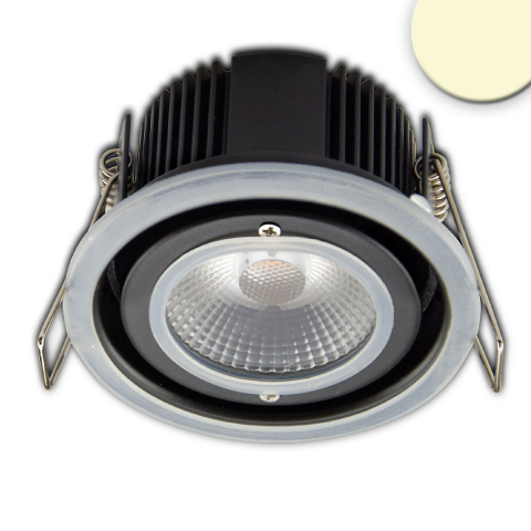 Balkonbeleuchtung, Einkaufszentrumsbeleuchtung, Hotelbeleuchtung, Vordachbeleuchtung, Eingangsbeleuchtung, Schwimmbadbeleuchtung, Outdoorbeleuchtung LED Außen Einbaustrahler, Rund, Aluminium, IP65, 8 cm Ø