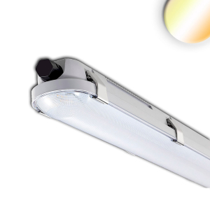 Industriebeleuchtung, Outdoorbeleuchtung, Parkhausbeleuchtung, Logistikbeleuchtung, Hallenbeleuchtung, Treppenhausbeleuchtung, Werkstattbeleuchtung, LED Aussen Wannenleuchte, Kunststoff, ColorSwitch, IP65, 119 cm Länge