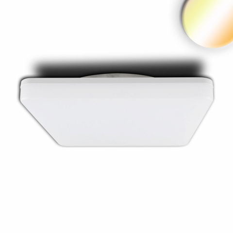 Plafonnier LED, aluminium, Color Switch, IP54, 33 cm x 33 cm