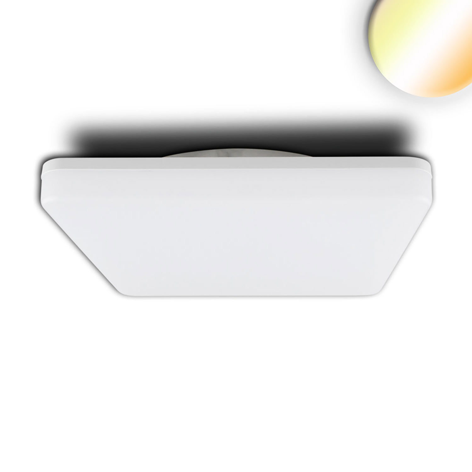 LED Deckenleuchte, Aluminium, Color Switch, IP54, 33 cm x 33 cm