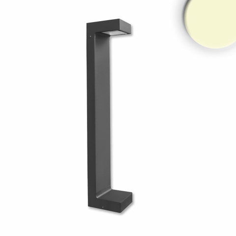 Wegbeleuchtung, Gartenbeleuchtung, Hofbeleuchtung, Eingangsbeleuchtung, Praxisbeleuchtung, Restaurantbeleuchtung, Ferienhausbeleuchtung, Parkbeleuchtung, LED Aussen Stehleuchte, Poller, Schwarz, Aluminium, IP54, 60 cm Höhe