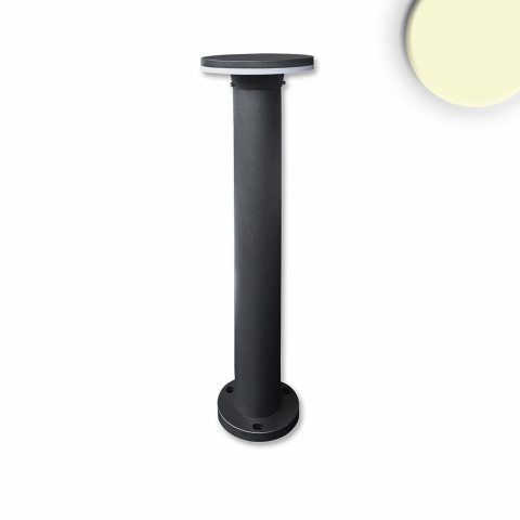 Wegbeleuchtung, Gartebeleuchtung, Parkbeleuchtung, Terrassenbeleuchtung, Hotelbeleuchtung, Einfahrtsbeleuchtung, LED Aussen Stehleuchte, Schwarz, Aluminium, Rund, IP54, 60 cm