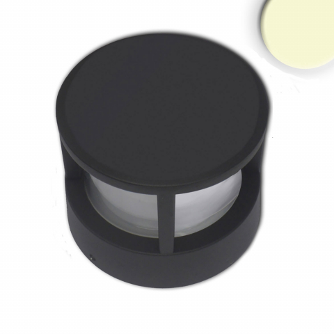 Gartenbeleuchtung, Terrassenbeleuchtung, Wegbeleuchtung, LED Aussen Stehleuchte, Sockelleuchte, Schwarz, Aluminium, IP54, 11 cm Höhe Pollerbeleuchtung, Hotelbeleuchtung, Restaurantbeleuchtung