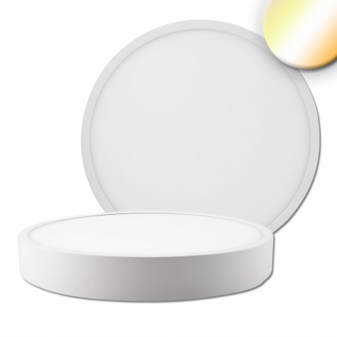 LED Deckenleuchte, Color Switch, Dimmbar, Rund, Flach, 30 cm Ø, Schulbeleuchtung, Farbwechsler, Praxis Deckenleuchte, Wartezimmer Deckenlicht, Balkon Deckenbeleuchtung, Treppenhausbeleuchtung, Wohnraumleuchte, Innenraumbeleuchtung