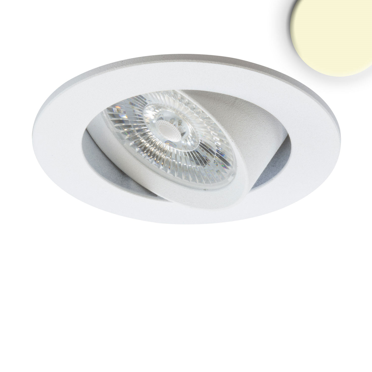 LED Einbaustrahler,  Aluminium, Weiß, IP42, 9 cm Ø
