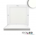 LED Deckenleuchte, Weiß, Quadratisch, 22 cm, Kunststoff, 1450 Lumen, PIR Bewegungssensor, IP52, 4000 Kelvin, Modern, Stromsparend