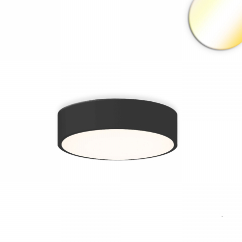 Ladenbeleuchtung, Bürobeleuchtung, Gangbeleuchtung, Küchenbeleuchtung, LED Deckenleuchte, ColorSwitch, Dimmbar, Schwarz, Aluminium, 40 cm Ø, Wohnzimmerbeleuchtung, Hotelbeleuchtung