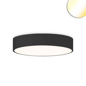 Praxisbeleuchtung, Bürobeleuchtung, Kaufhausbeleuchtung, Bibliotheksbeleuchtung, Treppenhausbeleuchtung, LED Deckenleuchte, Rund, Schwarz, ColorSwitch, Aluminium, Ø 60 cm, Wohnzimmerbeleuchtung, Hotelbeleuchtung