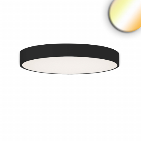 Bürobeleuchtung, Küchenbeleuchtung, Restaurantbeleuchtung, Bibliotheksbeleuchtung, Korridorbeleuchtung, Hotelbeleuchtung LED Deckenleuchte. Schwarz, Weiß, Rund, Flach, Dimmbar, Color Switch, 80 cm Ø