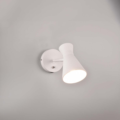 Flurbeleuchtung Wandleuchte, Weiss, Schwenkbar, Schalter, Kegelform, 16 cm x 11 cm, Hotel Wandleuchte, Restaurant Wandlicht, Praxisleuchte, Innenraumleuchte, Wohnraumbeleuchtung, IP20