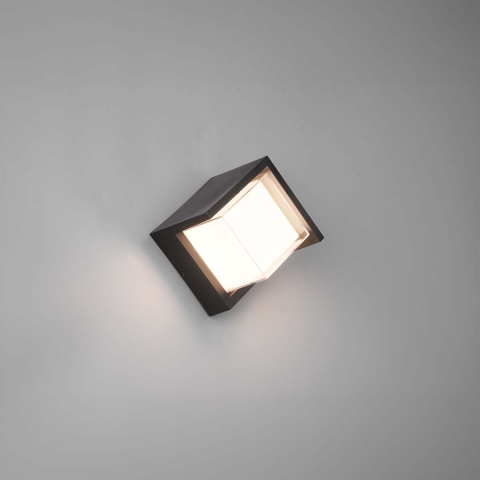 Balkonbeleuchtung LED Aussen Wandleuchte, Kubisch, Schwarz, Weiss, IP54, 15 cm x 15 cm, Terrassen Wandleuchte, Verandleuchte, Mauerbeleuchtung, Türeingangsleuchte, Einfahrtsbeleuchtung, Gartenleuchte, Kellerleuchte, Outdoorleuchte