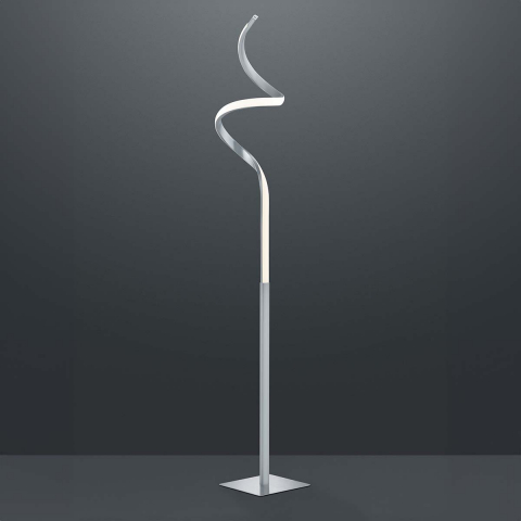 Wohnzimmerbeleuchtung, LED Stehleuchte, Spirale, Sensordimmer, Memory-Funktion, 145 cm Höhe, Flurbeleuchtung, Schlafzimmer Stehleuchte, Flur Stehleuchte, Wohnraumbeleuchtung, Innenraumbeleuchtung, IP20, Hotelleuchte, Wartezimmer Stehleuchte