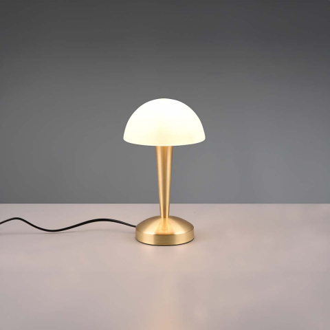 Schreibtischbeleuchtung, Tischleuchte, Vintage, Modern, Glas, Messing, Metall, Touch-Funktion, 26 cm Höhe, Bettleuchte, Nachttischleuchte, Sideboardbeleuchtung, Kommodenleuchte, Regalleuchte, Innenraumleuchte, Hotelzimmer Tischleuchte, Wohnraumbeleuchtung, IP20