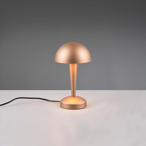 LED Tischleuchte, Touch Funktion, Pilz, Coffee, Switch Dimmer, 26 cm Höhe, Schlafzimmerbeleuchtung, Bettleuchte, Nachttischleuchte, Hotel Tischleuchte, Sideboardbeleuchtung, Kommodenbeleuchtung, Regalleuchte, Innenraumleuhte, Wohnraumbeleuchtung, IP20