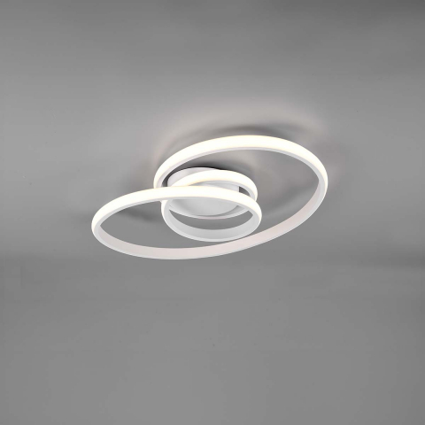 Bürobeleuchtung, Kanzleibeleuchtung, Praxisbeleuchtung, Schlafzimmerbeleuchtung, Küchenbeleuchtung, Esszimmerbeleuchtung, Wohnzimmerbeleuchtung, Hotelbeleuchtung LED Deckenleuchte, Weiss, Spirale, Switch Dimmer, 4000 Kelvin, 53 cm x 43 cm