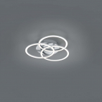 Schlafzimmerbeleuchtung LED Deckenleuchte, Ringe, Fernbedienung, Farblwechsler, Dimmer, Nachtlicht, 43 cm Breit, Wohnzimmerbeleuchtung, Küchenbeleuchtung, Hotelbeleuchtung, Restaurantbeleuchtung, Flurbeleuchtung