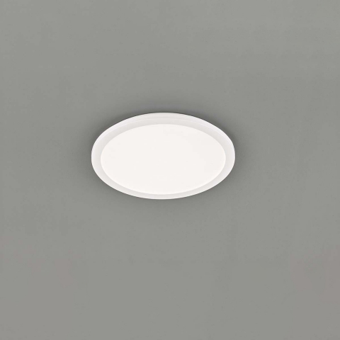 Badezimmerbeleuchtung LED Bad Deckenleuchte, Rund, Switch Dimmer, Weiss, Kunststoff, IP44, 40 cm Ø